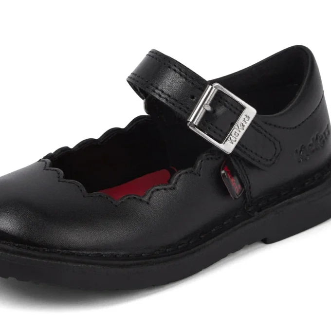 Adlar MJ Scallop Leder Schwarz für Mädchen Adlar MJ Scallop Leder Schwarz für Mädchen