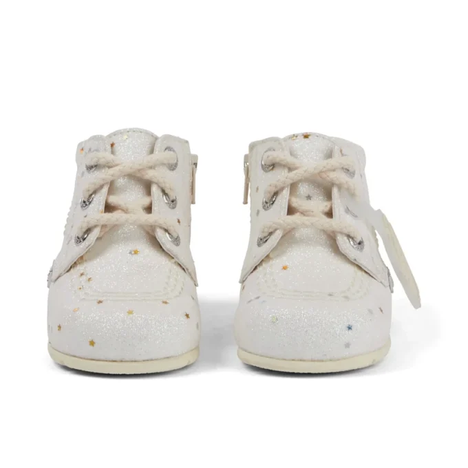 Baby Unisex Kick Hi Glitter Stiefel Weiß