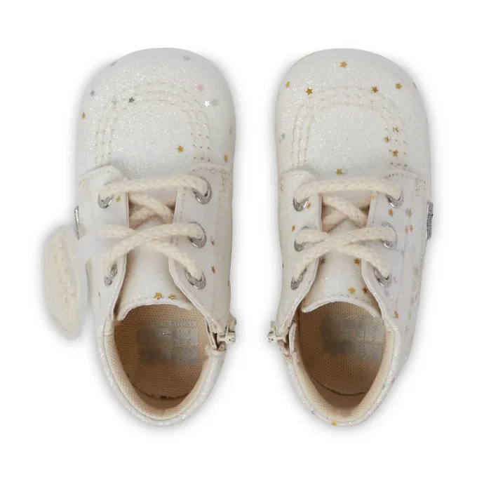 Baby Unisex Kick Hi Glitter Stiefel Weiß