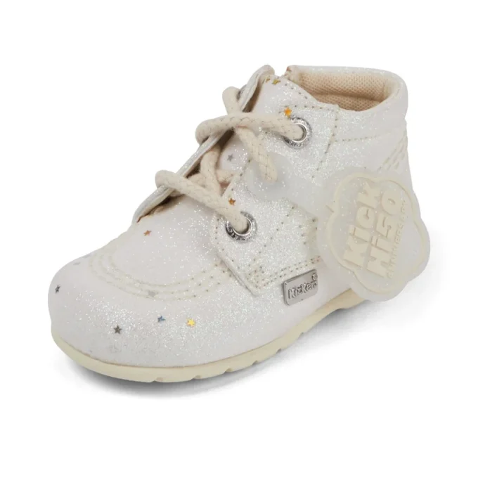 Baby Unisex Kick Hi Glitter Stiefel Weiß