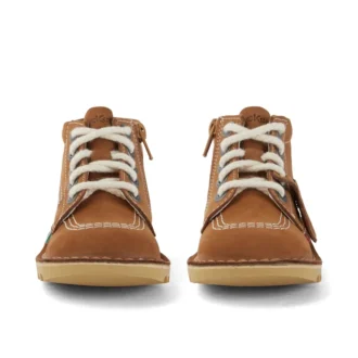 Baby Unisex Kick Hi Zip Nubuk Hellbraun