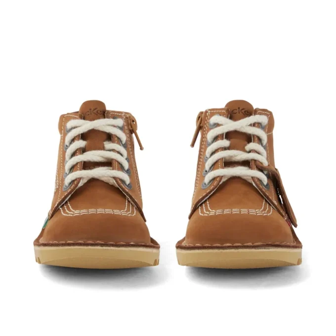 Baby Unisex Kick Hi Zip Nubuk Hellbraun