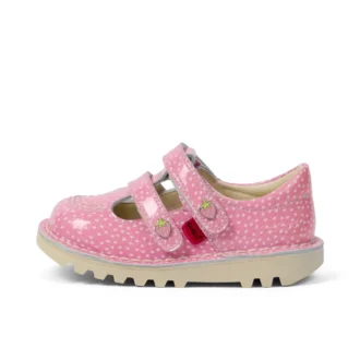 Baby Unisex Kick T-Bar Fruit Lackleder Rosa