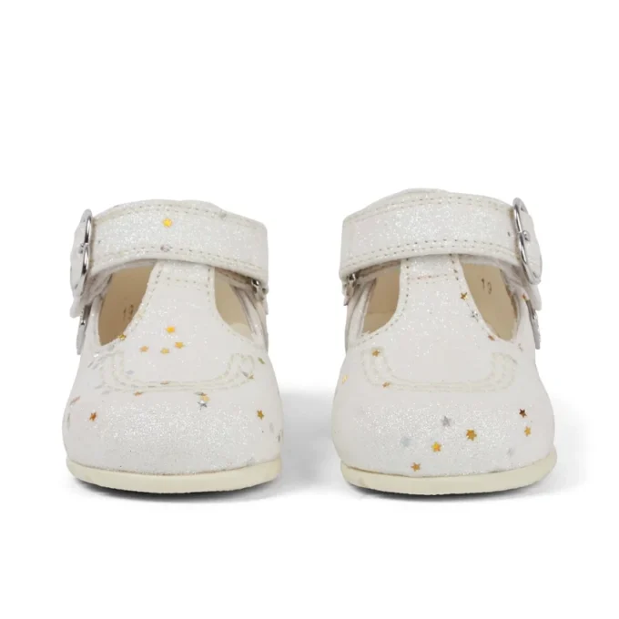 Baby Unisex Kick T Glitzer-Schuhe Weiß