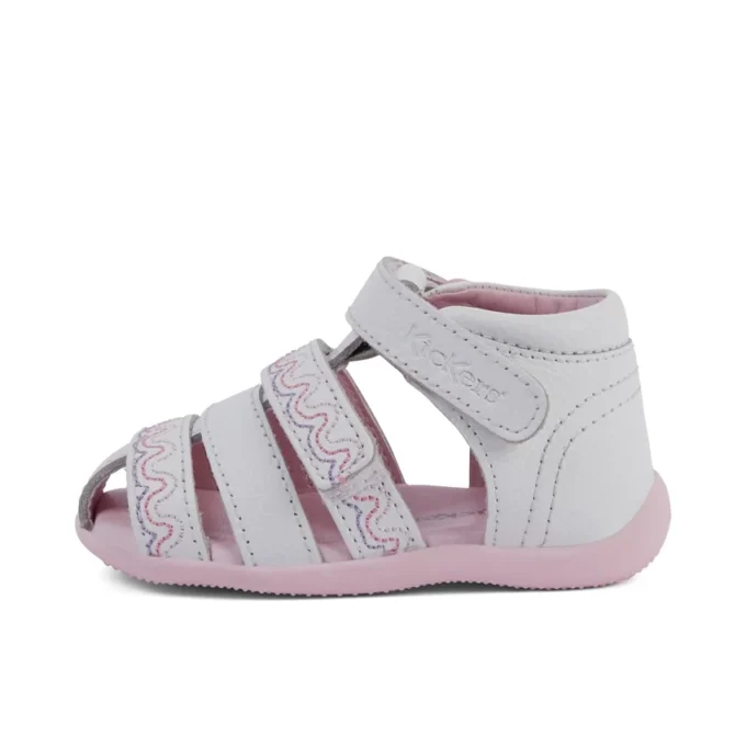 Baby Wriggle Wave Sandalen Leder Weiß Baby Wriggle Wave Sandalen Leder Weiß