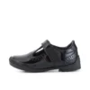 Bridie Brogue T-Vel Lackleder für Mädchen, schwarz