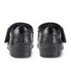 Bridie Brogue T-Vel Lackleder für Mädchen, schwarz