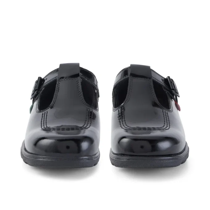 Damen Fragma T-Buckle Lackleder Schwarz Damen Fragma T-Buckle Lackleder Schwarz