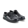 Damen Fragma T-Buckle Lackleder Schwarz Damen Fragma T-Buckle Lackleder Schwarz