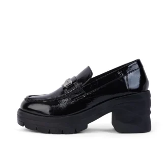 Edie Loafer für Damen, Lackleder, schwarz