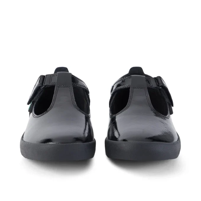 Jugend-Damen Kariko T-Bar Lackleder Schwarz