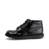 Jugend-Damen-Kick Hi-Leder-Alternative-Lackleder-Schwarz