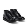 Jugend-Damen-Kick Hi-Leder-Alternative-Lackleder-Schwarz