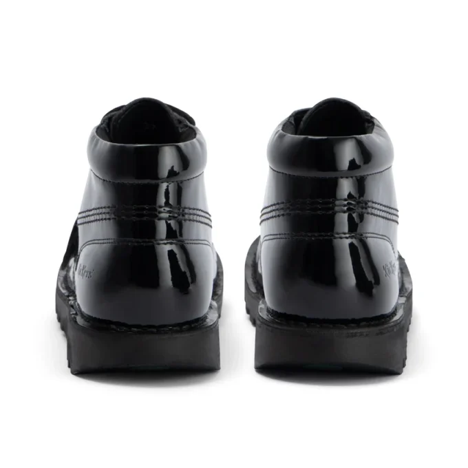 Jugend-Damen-Kick Hi-Leder-Alternative-Lackleder-Schwarz