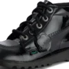Jugend-Damen-Kick Hi-Leder-Alternative-Lackleder-Schwarz