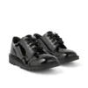 Jugend-Damen Kick Lo Brogue Lackleder Schwarz
