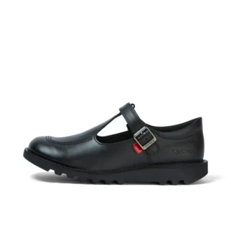 Jugend Damen Kick T-Bar Vel Leder Schwarz