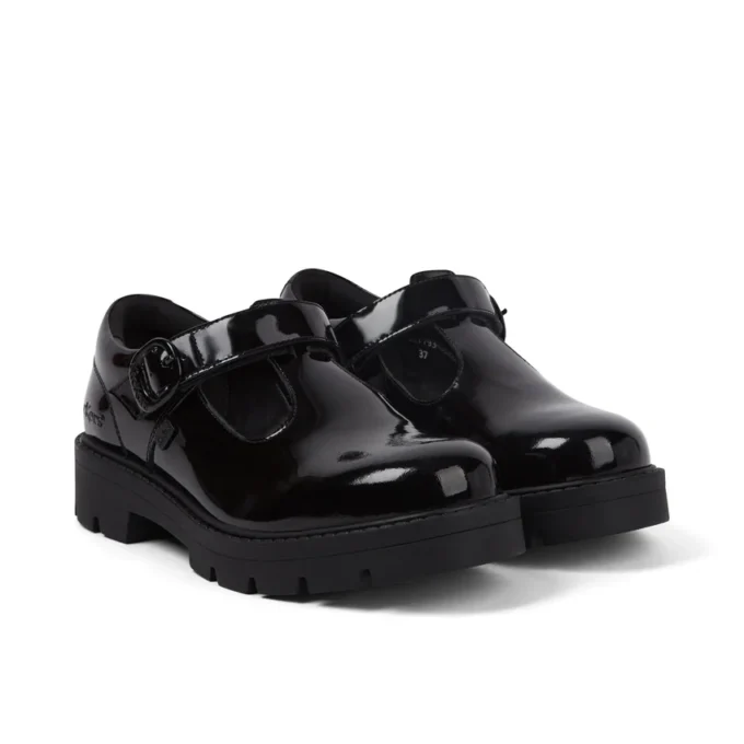 Jugend Damen Kori T-Bar Lackleder Schwarz