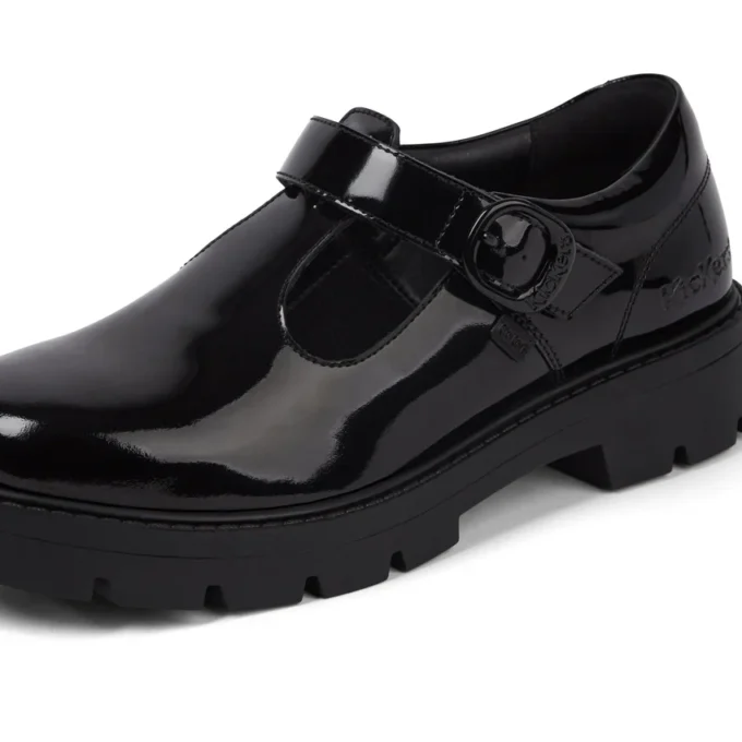 Jugend Damen Kori T-Bar Lackleder Schwarz