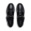 Jugend Damen Lach T-Bar Leder Schwarz