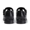 Jugend Damen Lach T-Bar Leder Schwarz