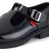 Jugend Damen Lach T-Bar Leder Schwarz Jugend Damen Lach T-Bar Leder Schwarz