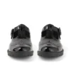 Jugend-Damen Lachly Brogue T-Bar Lackleder Schwarz