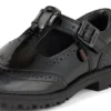 Jugend-Damen Lachly Brogue T-Bar Lackleder Schwarz