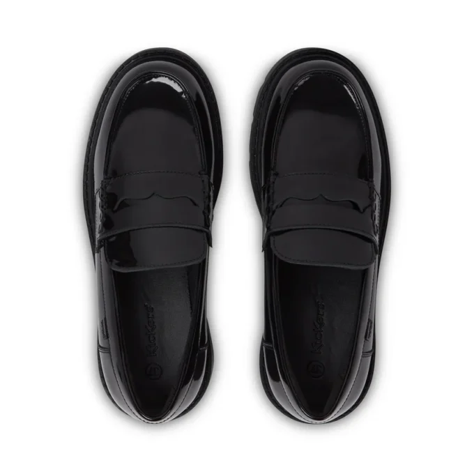 Jugend-Damen-Loafer Kori Lackleder Schwarz