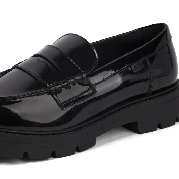Jugend-Damen-Loafer Kori Lackleder Schwarz