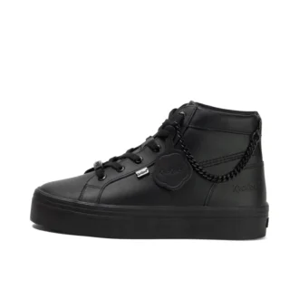 Jugend Damen Tovni Hi Stack Chain Leder Schwarz