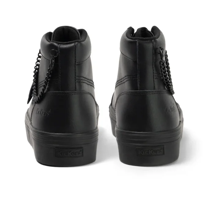 Jugend Damen Tovni Hi Stack Chain Leder Schwarz