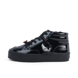 Jugend Damen Tovni Stack Hi Flower Lackleder Schwarz