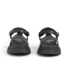 Jugend-Damenschuhe Kenzi Ledersandalen Schwarz