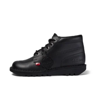 Jugend Unisex Kick Hi Leder Schwarz Jugend Unisex Kick Hi Leder Schwarz