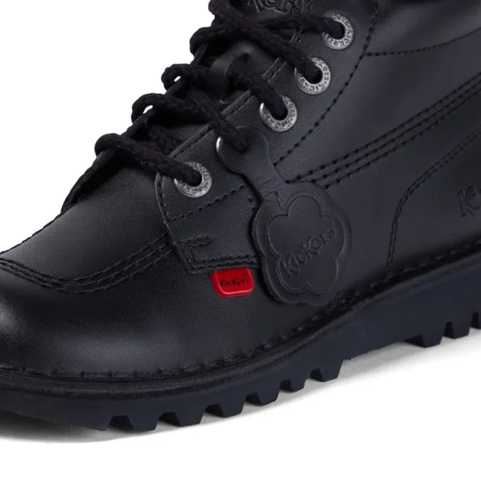 Jugend Unisex Kick Hi Leder Schwarz Jugend Unisex Kick Hi Leder Schwarz