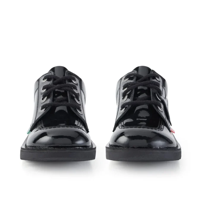 Jugend Unisex Kick Lo Lackleder Schwarz