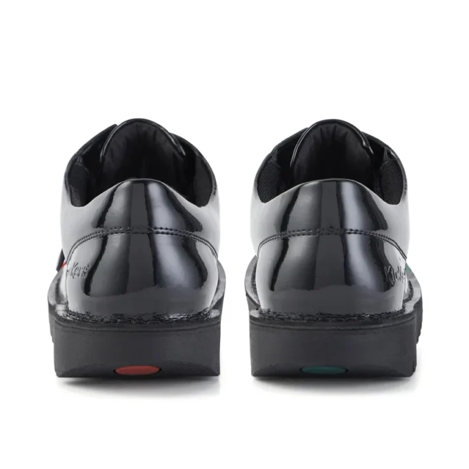 Jugend Unisex Kick Lo Lackleder Schwarz