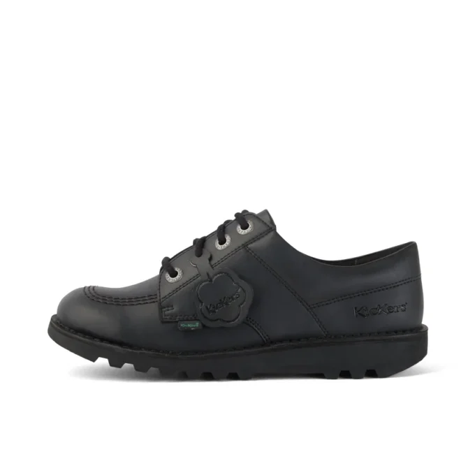 Jugend Unisex Kick Lo Leder Alternative Schwarz
