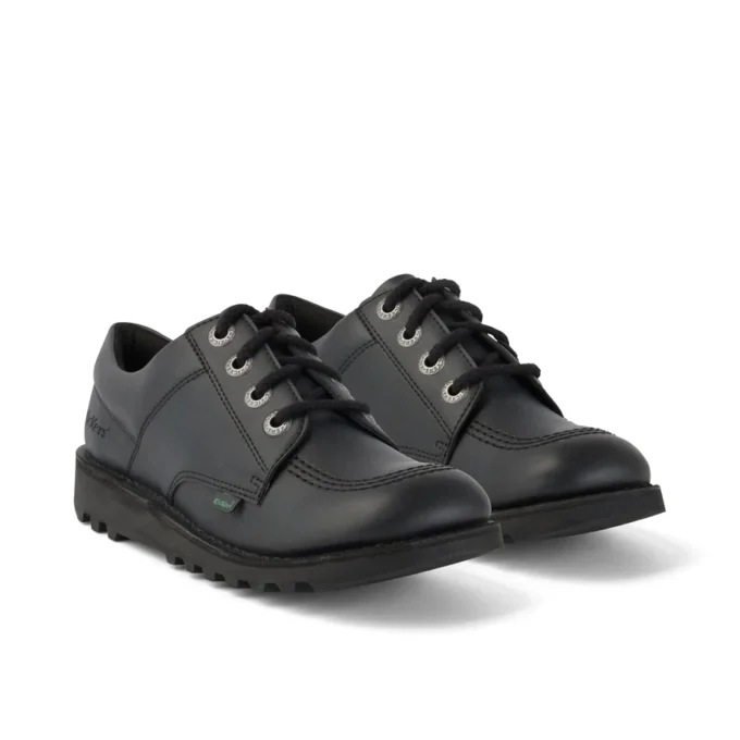 Jugend Unisex Kick Lo Leder Alternative Schwarz