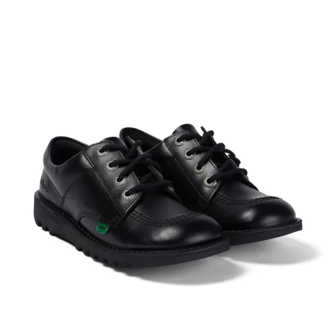 Jugend Unisex Kick Lo Leder Schwarz