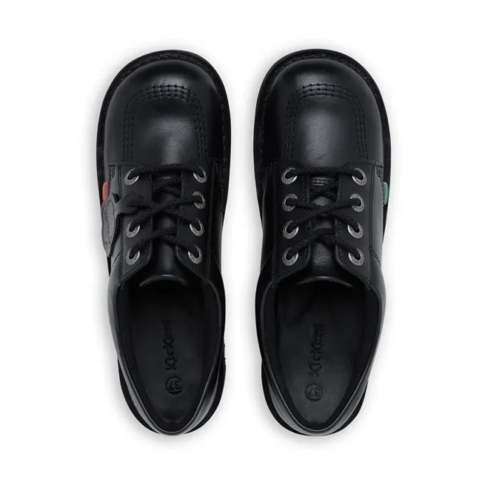 Jugend Unisex Kick Lo Leder Schwarz
