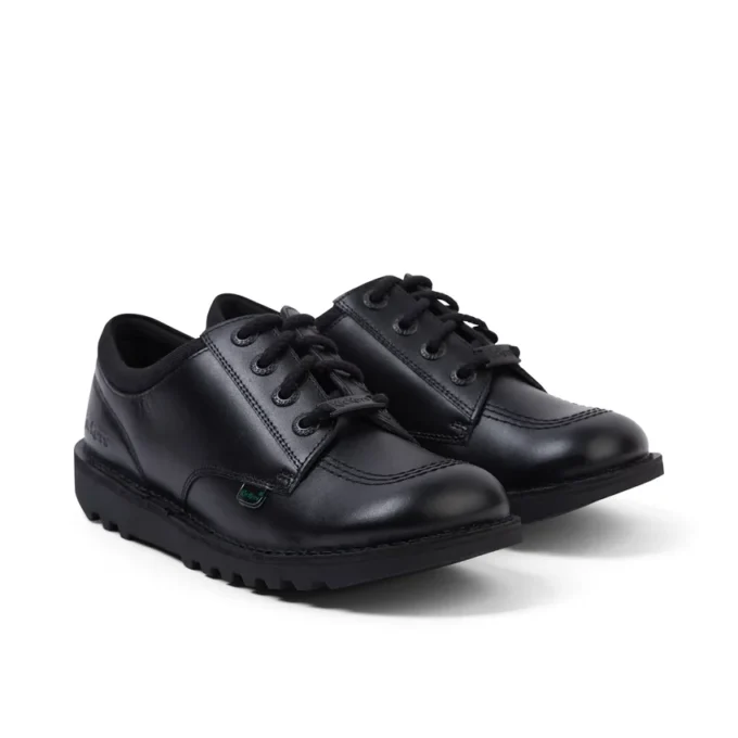 Jugend Unisex Kick Lo Mix Mesh Leder Schwarz