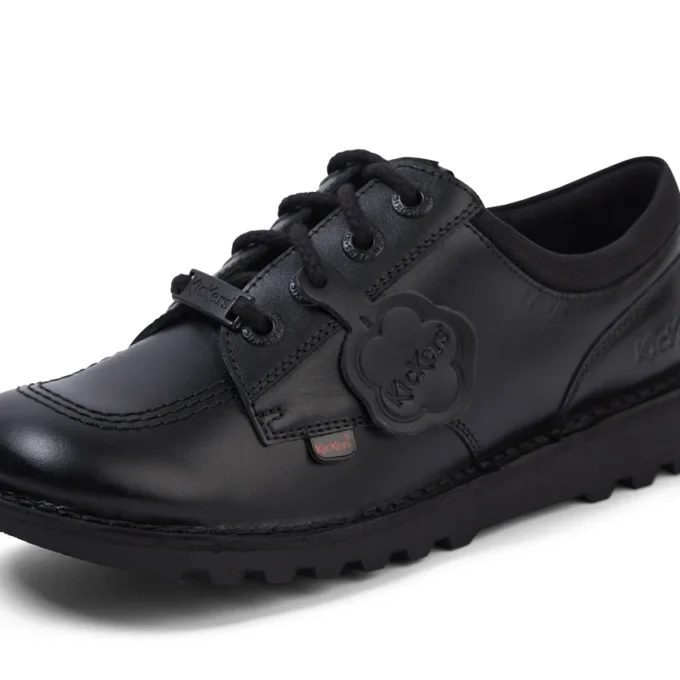 Jugend Unisex Kick Lo Mix Mesh Leder Schwarz