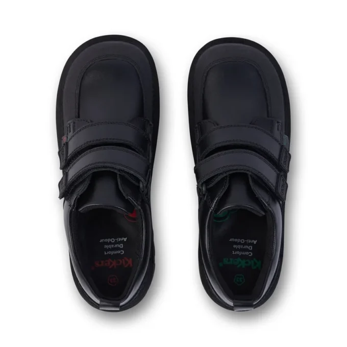 Junior Boys Kick Scuff Twin Leder Schwarz Junior Boys Kick Scuff Twin Leder Schwarz