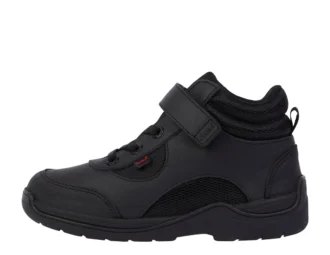 Junior Boys Stomper Hi Leder Schwarz
