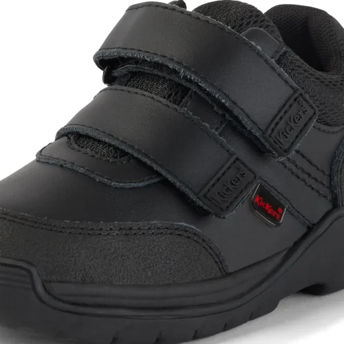 Stomper Mid Leder für kleine Jungen, schwarz