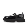 Junior Damen Kenzi T-Bar Lackleder Schwarz