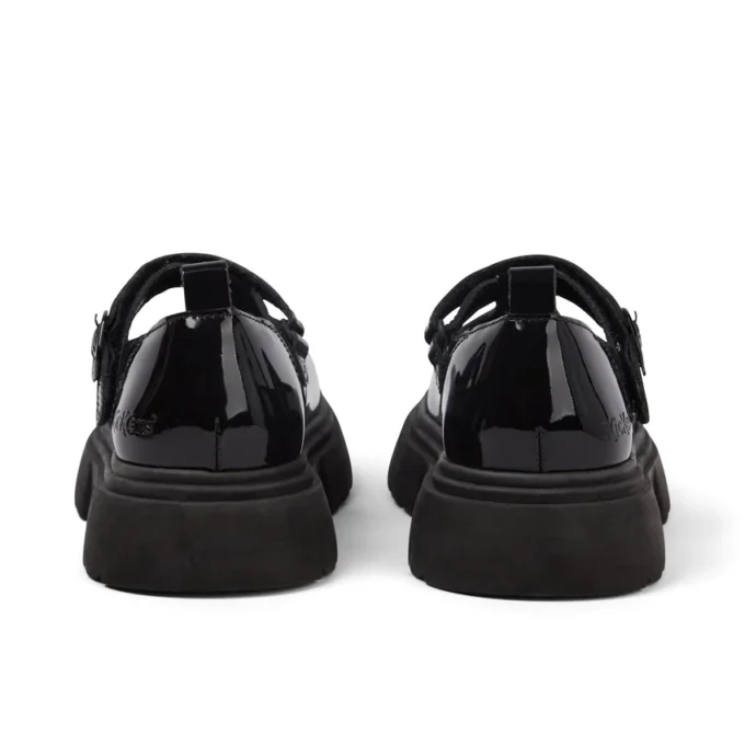 Junior Damen Kenzi T-Bar Lackleder Schwarz