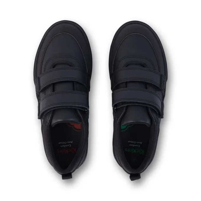 Junior Jungen Tovni Scuff Lo Leder Schwarz